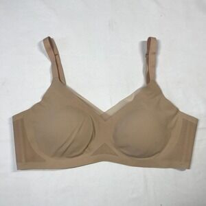 Honeylove Silhouette Bra Tan Wireless Seamless Mesh LWBR0302 Womens Size Medium